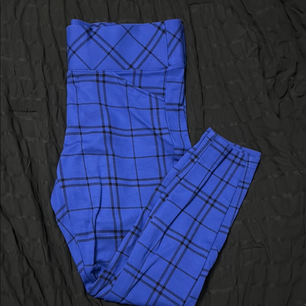 Torrid Blue Plaid Pixie Pants